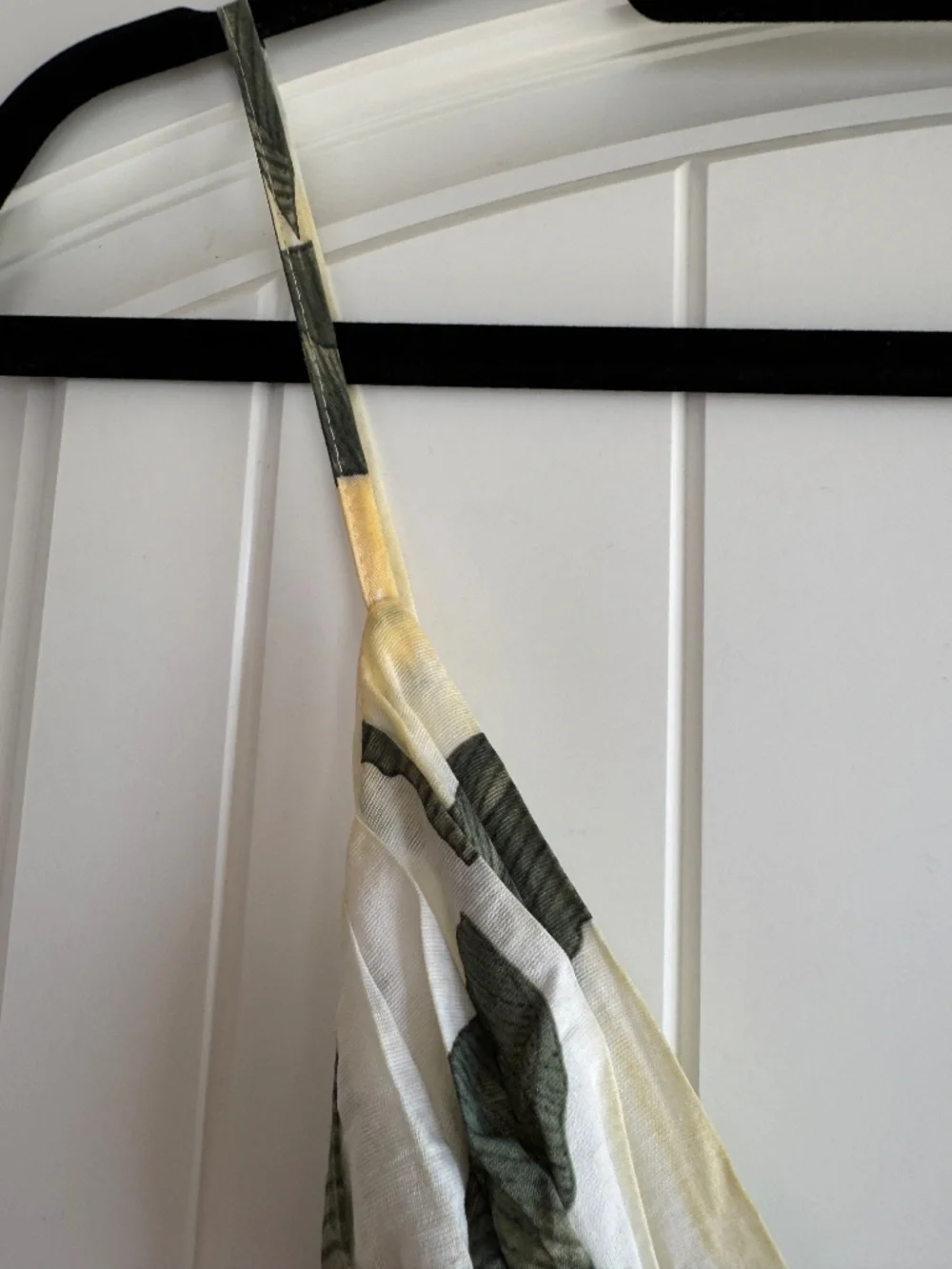 Miramar Maxi Dress Green Print L Tropical Vacation Leaves Floral PLEASE READ - Picture 6 of 16